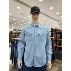 리바이스 남성용 클래식 웨스턴 스탠다드 프랭클린 스톤 워시 면 셔츠