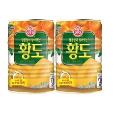 황도 복숭아 과일 통조림 400g x 2개