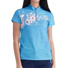 台灣製優雅大方短袖印花機能登山衣休閒戶外百搭款