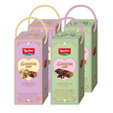 Loacker 萊佳哈斯 Gardena迷你巧克力夾心威化酥 榛果口味+巧克力口味 各2盒, 340g, 1組