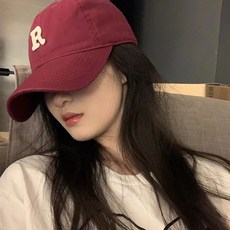 LM2 韓版棒球帽 男女大頭圍鴨舌帽 刺繡R字母顯臉小防曬遮陽帽