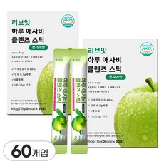 하루 애사비 클렌즈 스틱 30개입 0칼로리 애플 사이다 비니거 식초, 2개, 450g