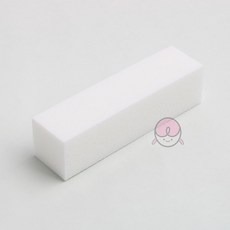 Gonail / 네일샌딩 120/120그릿 화이트 네일블럭, 1개, 화이트네일 샌딩