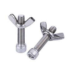 LEOLIO 2.5cm1인치 스테인리스 스틸 배트 핀 볼트 2개 및 윙 너트 2개 세트 - 모든 표준 휠 헤드용 도자기 휠 배트 핀 교체 키트 - 세라믹 도자기 도구 3137, LEOLIO 2.5cm1인치 스테인리스 스틸 배트 핀,