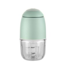 嬰兒輔食機 多功能料理機米糊攪拌器寶寶打糊機家用小型迷你絞肉, 如圖所示, 1個, 【USB充電】【三葉刀】馬卡龍綠