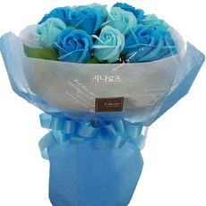 지나로즈 주말특가 졸업식꽃다발 비누꽃 러블리블루 비누장미 축하꽃다발, 1개