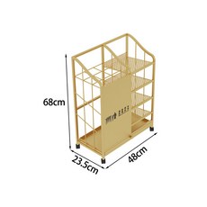이동식 업소용 우산꽂이 호텔 우산 카페 우산 꽂이, B형 골드 48cm, 1개