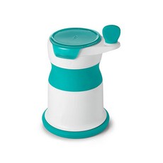 美國oxo tot 副食品隨行研磨組 壓泥器 磨泥器 嬰兒寶寶食物泥 果泥 蔬菜泥, 1個, 副食品隨行研磨組(靚藍綠)