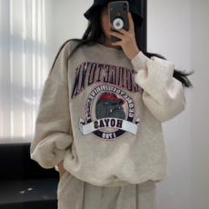 라라로엔픽 캔트 루즈핏 맨투맨 국내 제작