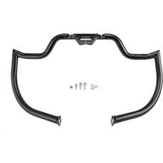 모펀 프론트 크래시 바 엔진 가드 고속도로 1.25인치 두꺼운 호환 가능 하리 Harley 소프트엘 페이트 보이 밥 헤리티지 로우 라이더 브레이크아웃 스포츠 글라이드 스탠다드, Softail 18-25, Gloss Black