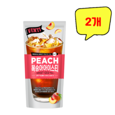 대호 벤티 복숭아아이스티 파우치음료, 2개, 500ml