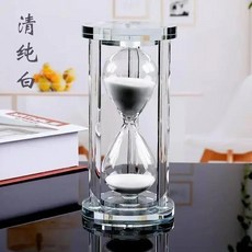 모래 시계 타이머 주방 학교 모던 크리스탈 차 집 장식 선물, 색상: 6. white / 시간: C. 30분