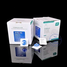 멸균 멤브레인 주사기 필터 나일론 PES PTFE 13mm 25mm 33mm 바늘형 필터 상자당 50 개 0.22um 0.45um