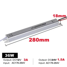 100W AC 220V - 스트립 전원 공급 장치 실외용 방수 알루미늄 쉘 조명 드라이버 트랜스포머, 02 DC 24V