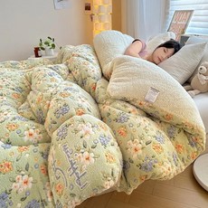 침대용 겨울 담요 우유 양면 벨벳 두껍고 용수철 가을 이불 코어, 5. 200x230cm 6KG / D. 8