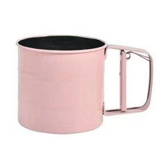 스테인리스 스틸 밀가루 체 휴대용 셰이커 미세 메쉬 스트레인저 내구성, Pink