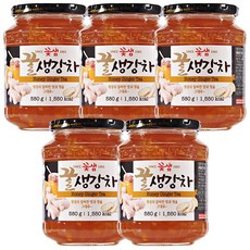 꽃샘 꿀생강차, 580g, 5개, 1개입