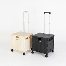 문캠핑 접이식 대용량 대형 폴딩카트 핸드카트 쇼핑카트 덮개포함, 1개, 블랙