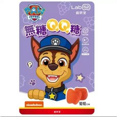 【Lab52 齒妍堂】汪汪隊造型無糖QQ糖 (30g) - 草莓/葡萄/水蜜桃口味，添加乳酸鈣/葉黃素/維生素，寶寶健康零食首選, 1個