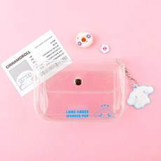 투명 카드지갑-시나모롤 초등학생 필통 캐릭터 어린이 문구 아동 파우치 지갑 dew+9389rP