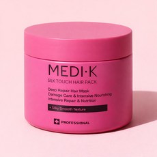 약국입점 메디케이 실크터치 헤어팩 대용량 300ml 극손상 복구 단백질 트리트먼트 탈색 탄머리 손상모 클리닉, 1개