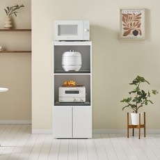 대성인터내셔날 밥솥 선반 수납장 멀티 틈새 렌지대 완제품 500, 2단, 화이트