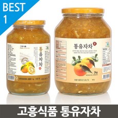 고흥식품) 화학 첨가물이 없는 100% 통 유자차 2kg, 1개