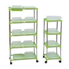 새싹재배기트레이 DIY 가정용 채소 콩나물 키우기 식물 정리함 선반 스테인레스 스틸 발아심기 원하는사이즈로, 3단롱트레이풀세트, 1세트