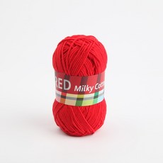 브랜드얀 밀키코튼 레드라벨 뜨개실, 50체리크림슨, 1개