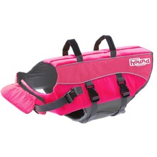 outwardhound 美國寵物救生衣 寵物 救生衣 浮力救生衣 防撕裂材料, 亮粉, 1個