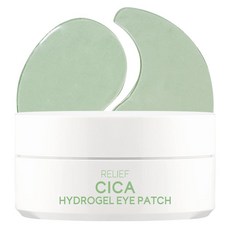 텐제로Tenzero Relief Cica 하이드로겔 아이 패치 60 (90g) 부은 눈 잔주름 진정 눈 붓기 감소제 수분 공급 패드 한국 언더 마스크 스킨 케어119, Tenzero Relief Cica 하이드로겔 아이 패