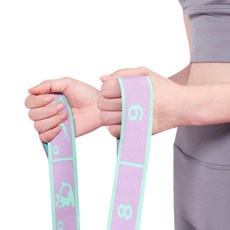 요가밴드 근력 운동 저항밴드 가슴 등 어깨 스트레칭스트레칭 밴드, 단계-퍼플그린, 1개