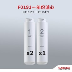 SAKURA 櫻花 F0193 二年份濾心, 1個, F0191適P0230/1.261/2