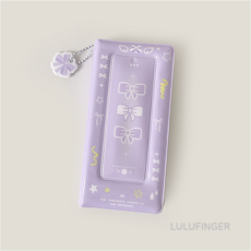 [룰루핑거] 4컷 사진앨범 리본 보라 8.5x17cm