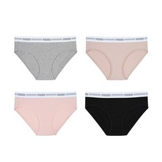 푸마 언더웨어 에센셜 데일리 여성 코튼팬티 4종 세트 382184