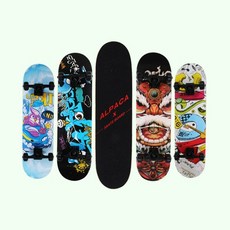 알파카 스케이트보드 리미티드X 초보 입문용 A등급 최대하중100kg, RED RION