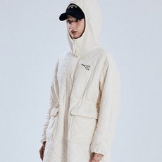 디아도라 벤치 플리스 롱패딩 자켓 IVORY 245448