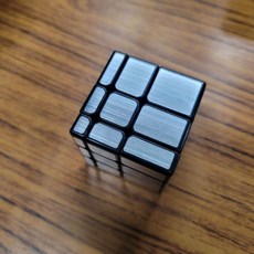 魔域 魅龍 異形三階鏡面魔術方塊 益智玩具, 髮絲銀, 1個