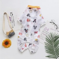 위드레오 강아지 메시 올인원 털빠짐방지 강아지진드기 망사옷, 1개, 화이트