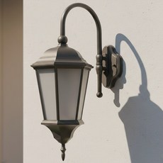 나눔조명 실외 야외 외부 방수 벽등 LED 벽조명 벽부등 외벽등 전기, 전기 불투명 육각등 U자형 벽등, 검정