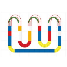 오르비 4륜구동 레이싱 트랙 어셈블리 대각선 Tamiya Racing, 랜덤 발송, 4.2x5.9m(3대), 1개