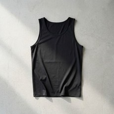 유니클로 에어리즘 메쉬 탱크탑 블랙 남성 민소매 런닝 이너웨어