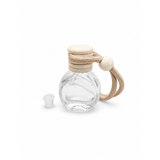 마미하우스 차량용 디퓨저 원형 용기, 투명, 1개, 8ml
