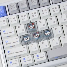 Chiikawa 4 Pcs 수제 투명 Pc 백라이트 맞춤형 키캡 기계식 키보드 게이머용 맞춤형 장식 키캡, C 4PCS