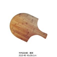 竹製披薩板，圓形/扇形比薩板, 1個, J113-40 扇形竹Pizza板