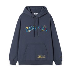 브랜드정품 와키윌리 WACKY WILLY 자수 로고 후드 네이비 344330