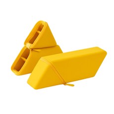 [데스크랩] 스탠딩 실리콘 펜슬케이스, 2개, 옐로우