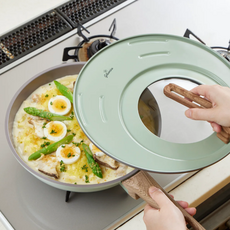 만넨 후라이팬 뚜껑 냄비 덮개 기름튐 방지 멀티사이즈 만능뚜껑, 1개, 28cm