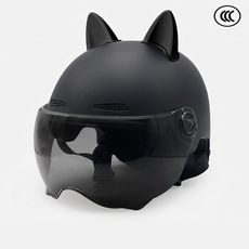 남녀 오토바이헬멧여름용자외선차단 오토바이경량헬멧, 블랙블랙/헬멧