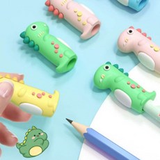 귀여운 연필뚜껑 초등학생 연필보호캡 그립홀더, 블루